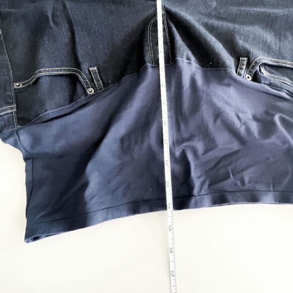 GAP 1969 Maternity Womens True Skinny Denim Pants Elastic Waist Dark Blue Wash S - Picture 7 of 9